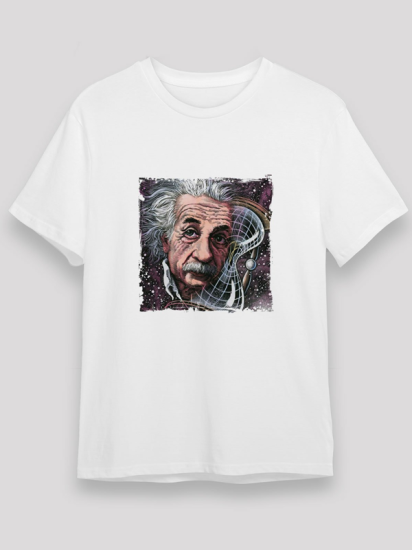 Albert Einstein Baskılı Unisex Standart Kalıp 